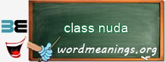 WordMeaning blackboard for class nuda